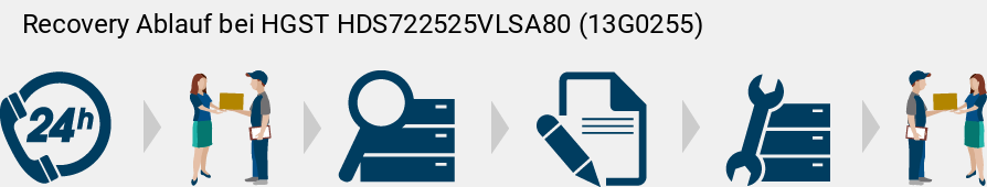 Recovery Ablauf bei HGST  HDS722525VLSA80 (13G0255)