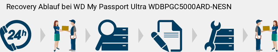 Recovery Ablauf bei WD My Passport Ultra WDBPGC5000ARD-NESN