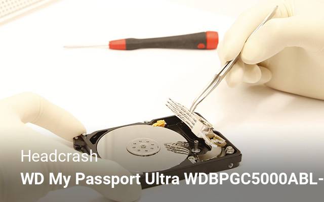 Headcrash WD My Passport Ultra WDBPGC5000ABL-NESN