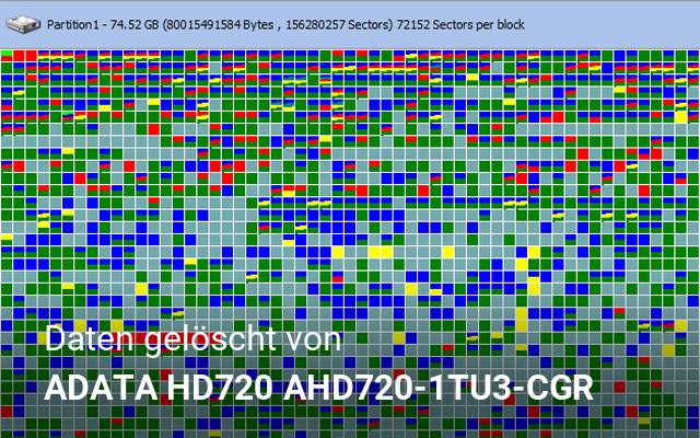 Daten gelöscht von ADATA HD720 AHD720-1TU3-CGR