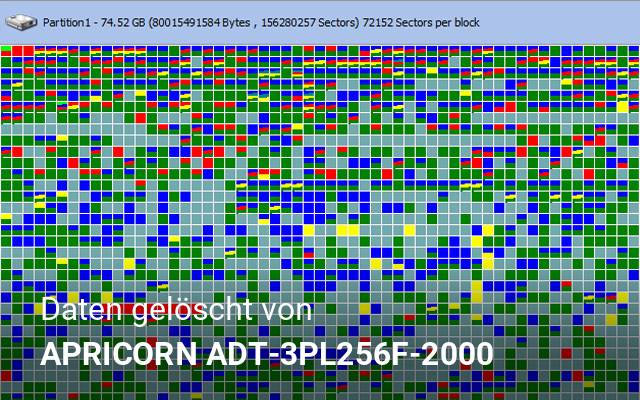 Daten gelöscht von APRICORN  ADT-3PL256F-2000