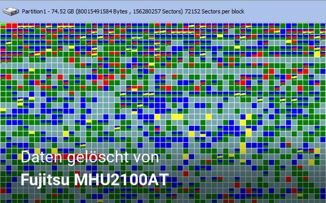 Daten gelöscht von Fujitsu  MHU2100AT