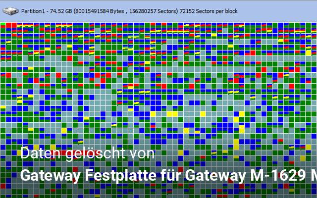 Daten gelöscht von Gateway  Festplatte für Gateway M-1629 M-6334 M-6750H M-7309H MX6930 T-162