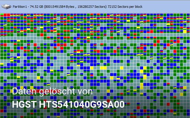 Daten gelöscht von HGST  HTS541040G9SA00 