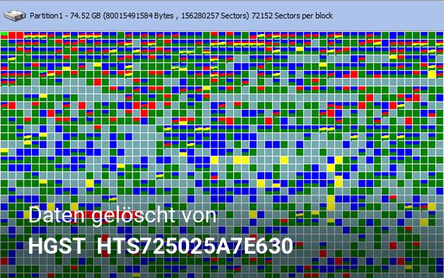 Daten gelöscht von HGST   HTS725025A7E630 