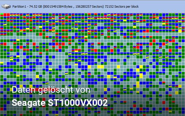 Daten gelöscht von Seagate  ST1000VX002