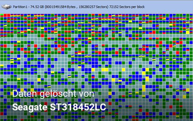 Daten gelöscht von Seagate  ST318452LC 