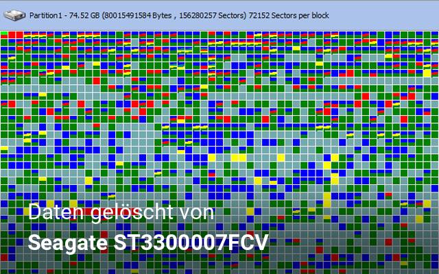 Daten gelöscht von Seagate  ST3300007FCV 