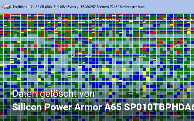 Daten gelöscht von Silicon Power Armor A65 SP010TBPHDA65S3K