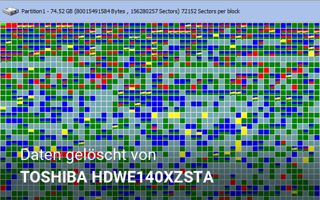 Daten gelöscht von TOSHIBA  HDWE140XZSTA