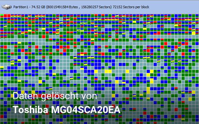 Daten gelöscht von Toshiba  MG04SCA20EA