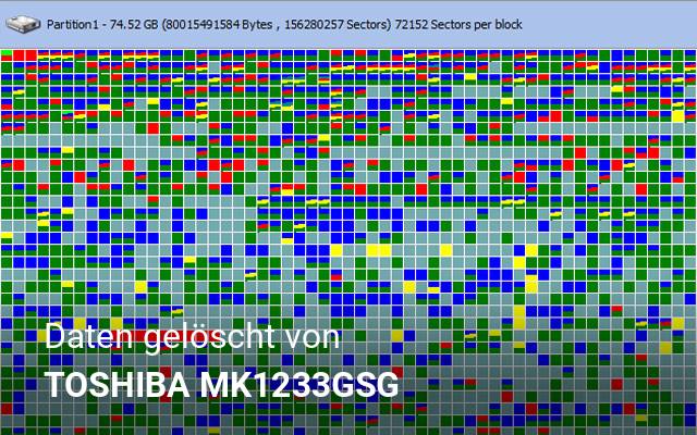 Daten gelöscht von TOSHIBA  MK1233GSG