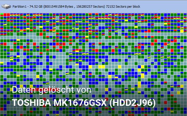 Daten gelöscht von TOSHIBA  MK1676GSX (HDD2J96)