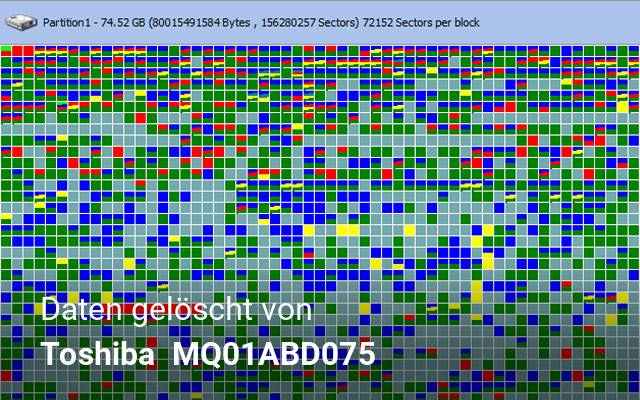 Daten gelöscht von Toshiba   MQ01ABD075 