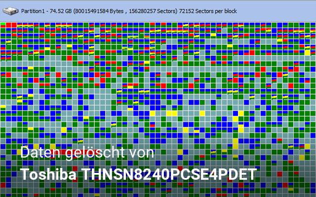 Daten gelöscht von Toshiba  THNSN8240PCSE4PDET