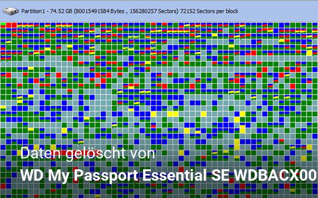 Daten gelöscht von WD My Passport Essential SE WDBACX0010BBL-NESN