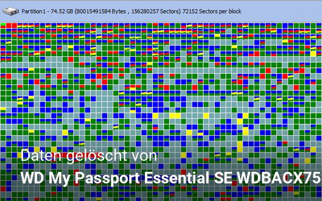 Daten gelöscht von WD My Passport Essential SE WDBACX7500ARD-NESN