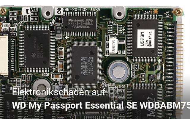 Elektronikschaden auf WD My Passport Essential SE WDBABM7500ABK-NESN